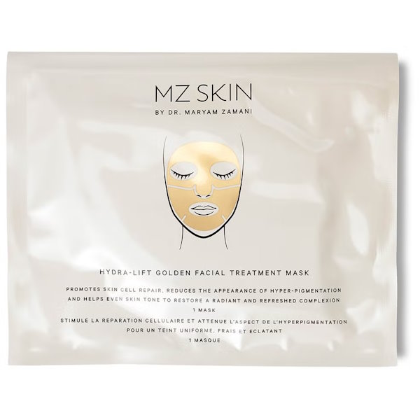 英国补水面膜推荐 - MZ Skin Hydra-Lift Golden Facial Treatment Mask